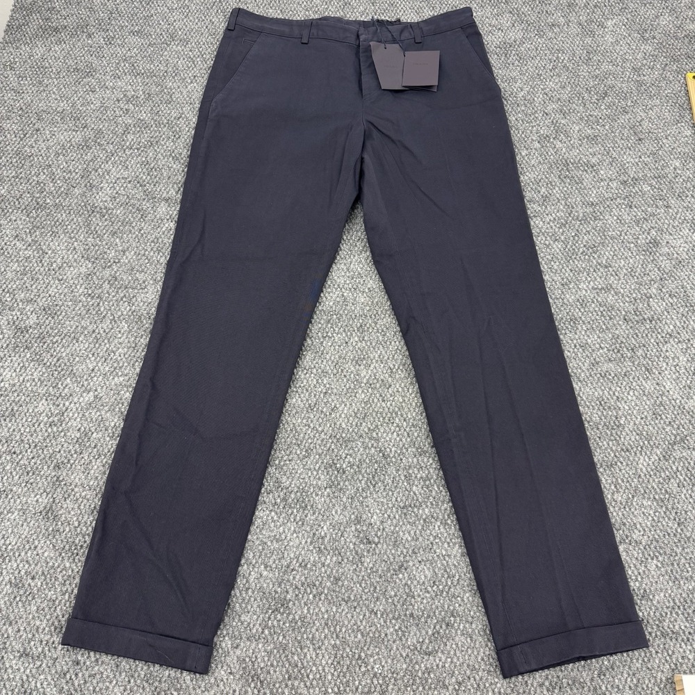 Prada Men's 48 (Fit 32x32) Navy Blue Pants Chino Trousers Cotton New w/ Tags